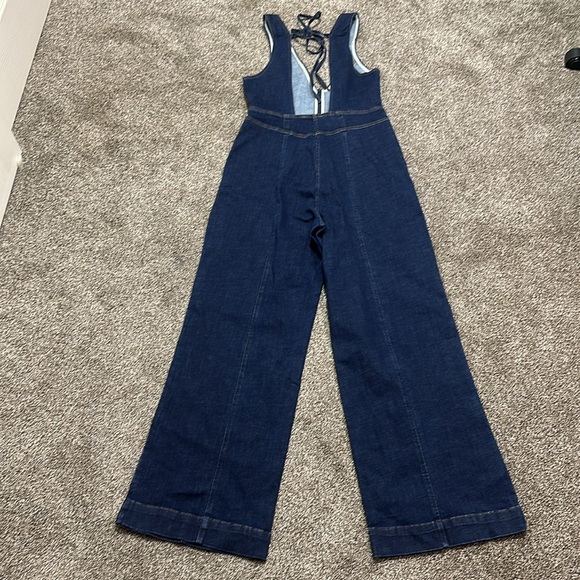 Pilcro by Anthropologie Modern Sportsuit romper denim jumpsuit size 6 women’s - Picture 13 of 16